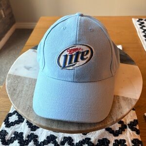 ACME Miller Lite embroidered blue baseball hat cap dad hat